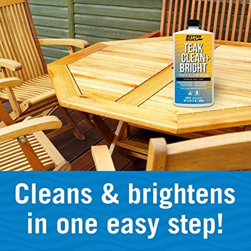 Teak Cleaner and Brightener for Wood, Teak Oil or Sealer for Boats, Indoor