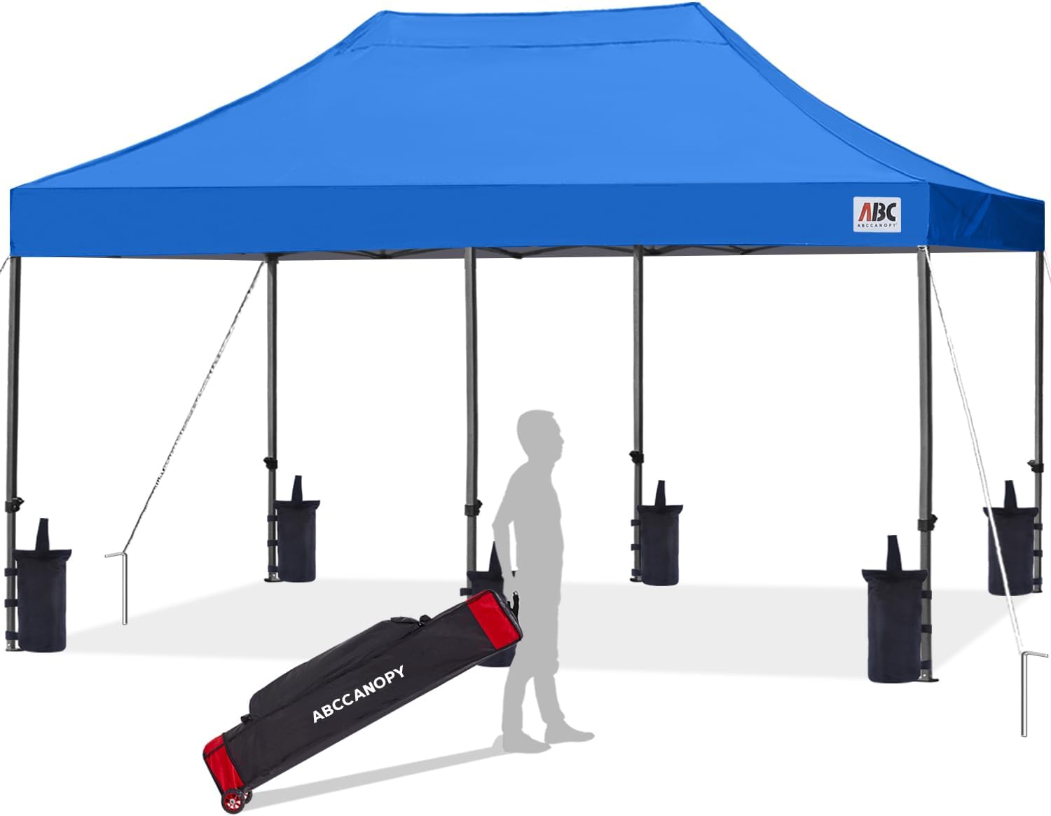 ABCCANOPY Patio Pop Up Canopy Tent 10x10 Commercial-Series (Black)