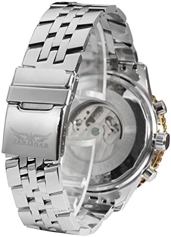 FORSINING Men's Self Winding Waterproof Automatic Stainless Steel Skeleton Tourbillon Calendar Wrist Watch