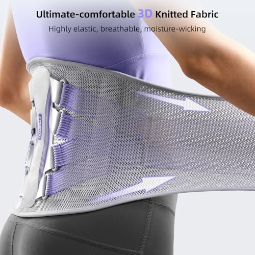 FREETOO Lower Back Brace For Women For Pain, Lumbar Back Support Brace | 3D Knitted Fabric,Metal Plate,Lumbar Pad, Herniated Disc,Sciatica,Strain,Scoliosis, Work,Heavy Lifting,Driving,Cycling,Gym