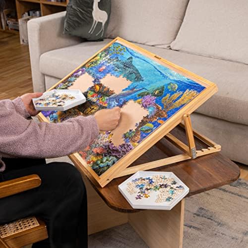 Becko US 1000 Piece Tilting Puzzle Board, Adjustable Puzzle Table