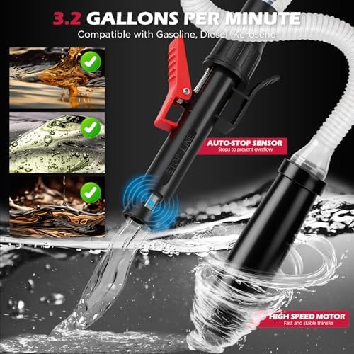 SEDY Lubricant Fluid Transfer Pump, Transmission Fluid Pump, Gear Oil Pump for Gallon Bottles & Wide Mouth Quart Bottles, Differential Fluid Pump