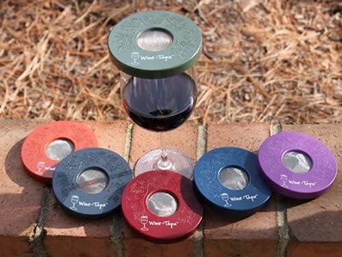 Drinking Glass Covers- Keep Bugs Away from Wine Glasses Outdoors - Use as Cover for Coffee Mugs, Soda Cans, and Drinking Glasses, set of 4 No Spill Drink Covers -Fresco Set