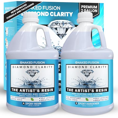 Epoxy Resin Art Resin Crystal Clear Formula -2 Gallon Kit -The Artist's Resin for Coating, Casting, Resin Art, Geodes, Tabletop, Bar Top