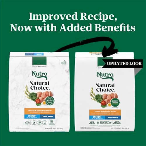 Nutro Natural Choice Large Breed Puppy Dry Dog Food, Chicken, 30 lb | Real chicken #1 ingredient, non-GMO, no corn, wheat, soy, supports brain & eye development, bones, muscles & joints