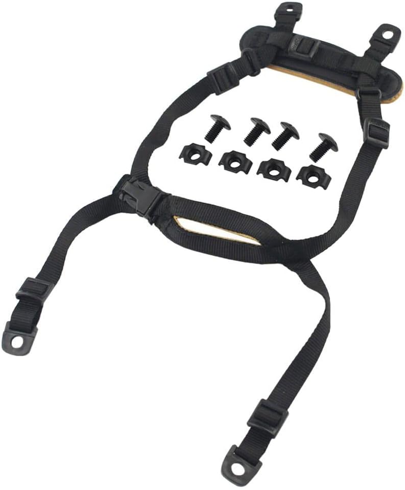 ATAIRSOFT 4 Points Helmet Accessory Retention System Chin Strap with Bolts and Screws for Fast Tactical Airsoft MICH IBH Helmet