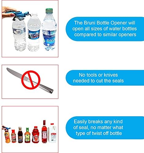 Bruni Multifunction Bottle Opener – Medicine Safety Cap Can Bottle Opener Easy to Use for Children, Weak Hands