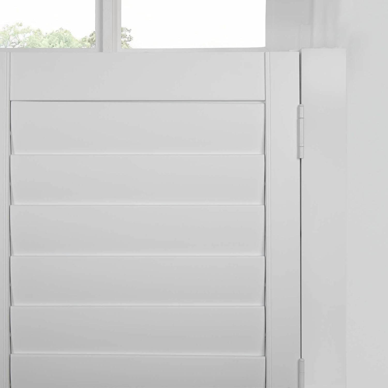 TWOPAGES Cafe Plantation Shutters for Interior Window, Custom Wood Blinds | Made to Oder, Wood Blinds, Adjustable Louvers, Cafe Half Window Design