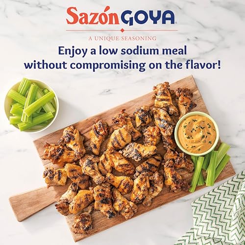 Goya Sazón Natural and Complete, Vegetables, All Purpose Seasoning, 3.52oz | Low Sodium Latin Spice Blend for Poultry, Seafood, Meat and Vegetables, All Purpose Mexican Seasoning, No Salt Added, Tasty