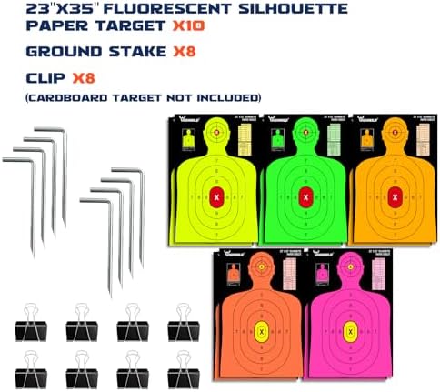 Highwild Adjustable Target Stand Base for Paper Shooting Cardboard Silhouette H Shape Stand Base for Shooting Range 1x2 Wooden Target Station Setup