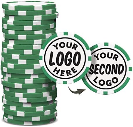 Custom Poker Chips (50 Pack) | Personalized Monogram Logo Poker Chips - Your Custom Logo