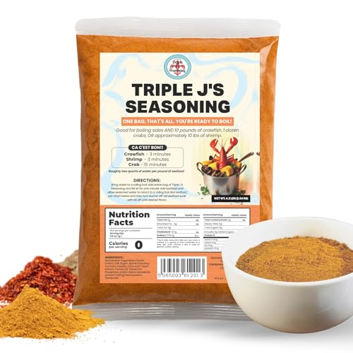 Triple J's Authentic Louisiana Crab Boil Seasoning, Seafood Boil, 1 lb