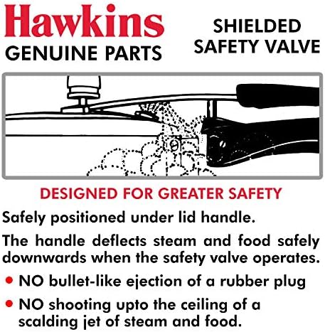 Hawkins Aluminium Safety Valve For All Hawkins Pressure Cookers From 1.5 Litre To 14 Litre, Black, Standard (BP SV), 14 Liter