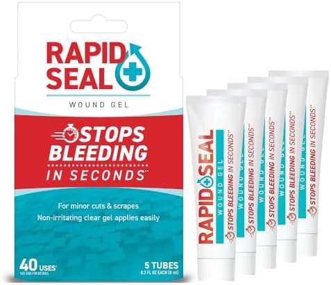 Rapid-Seal Hemostatic Wound Gel, 2 Tube, Stops Bleeding in Seconds