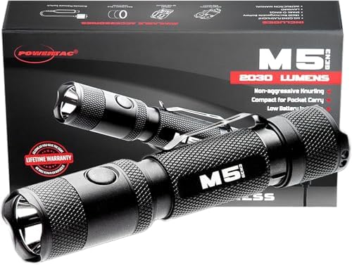 M5-G3 2030 Lumens Rechargeable Tactical Flashlight, 330M Throw with Magnetic Charging and Dual Switch, LED Flashlight for Outdoor Emergency