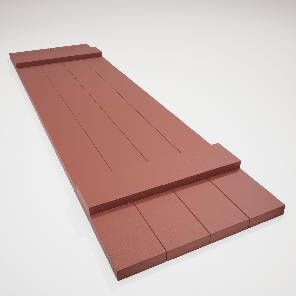 14"W x 59"H Lifetime Vinyl, Standard Four Board Joined, Board-n-Batten Shutters, w/Installation Shutter-Lok's & Matching Screws (Per Pair), Forest Green