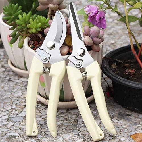 BUGUI Wood Handle Pruning Shears, SK-5 Steel Blade, 1-inch Cutting Capacity, Sharp, Well Designed Garden Shears, 8"
