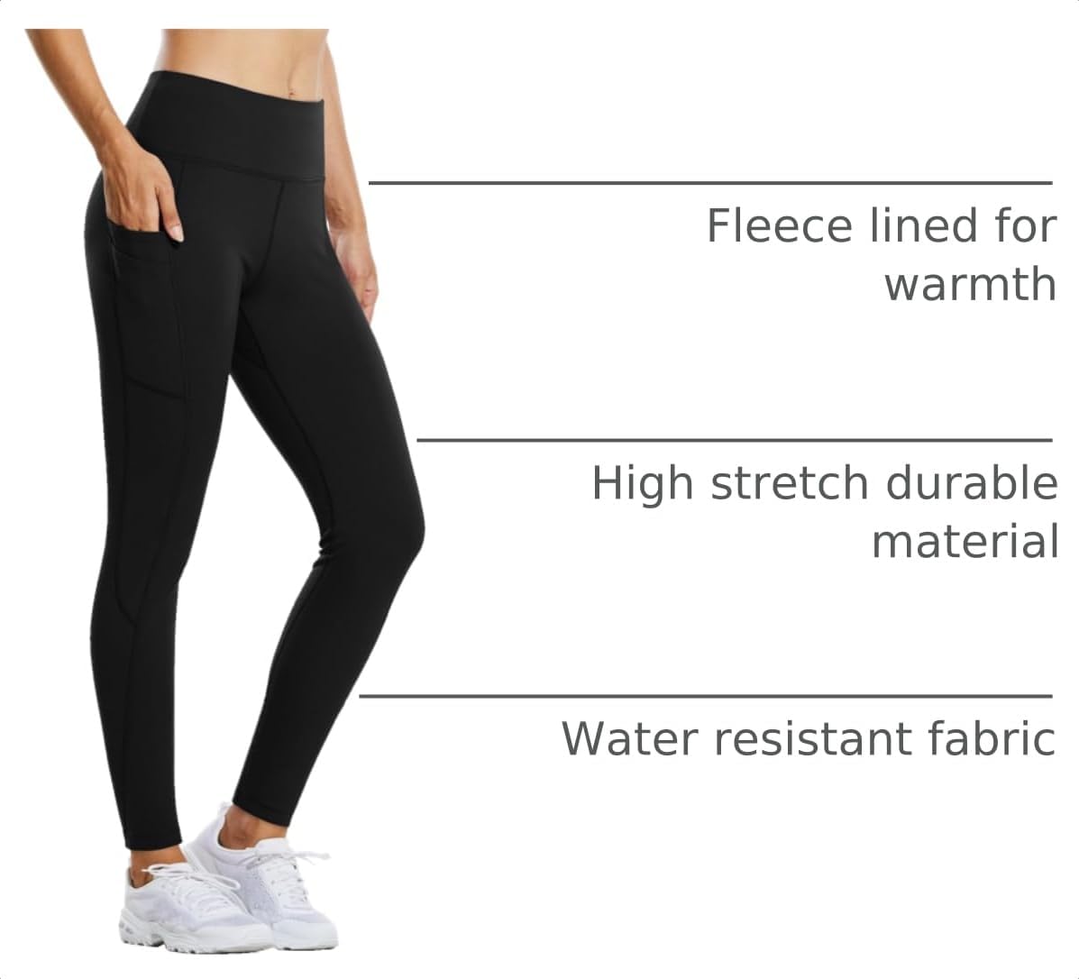 baleaf Women's Fleece Lined Leggings Thermal Warm Winter Tights