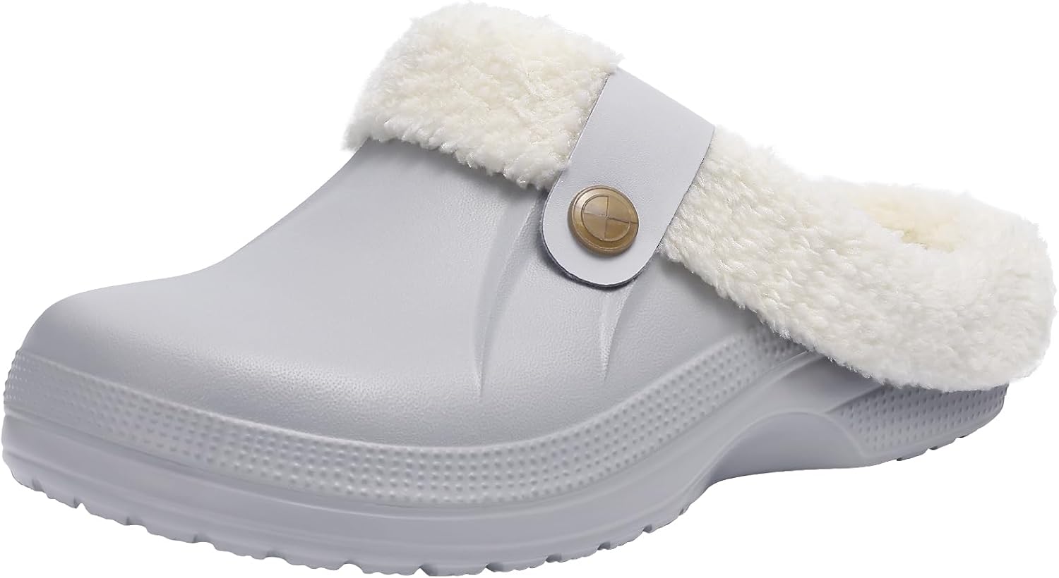 Beslip Fur Lined Clogs for Women & Men Fuzzy Slippers with Memory Foam