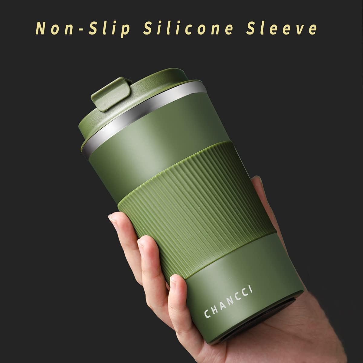 16oz Travel Coffee Mug Spill Proof, Insulated Coffee Mug with Lid, Leakproof Coffee Tumbler, Stainless Steel Vacuum Coffee Cup for Hot/Cold Drinks