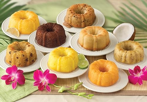 Dockside Market Banana Nut Bundt Cake - Tropical Fruit Cake Dotted with Crunchy Chopped Pecans. Perfect Gourmet Gift for Gift Baskets, Birthdays, Parties - 24 oz