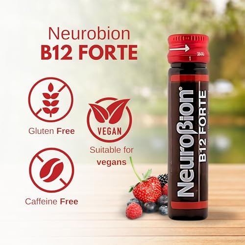 Neurobion Forte Vitamin B12 Methylcobalamin B6 B2 Niacin Liquid Shots Daily Energy & Nervous System Support Complex Easy Oral Drinkable10 Vials