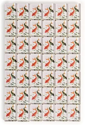 Yellow Mountain Imports Set of 166 American Mahjong Tiles, Koi (Tiles Only Set)