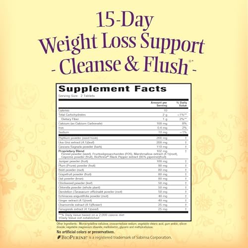 Nature's Secret 15-Day Weight Loss Support & Natural Energy Boost - Cleanse & Flush Stimulates Digestion