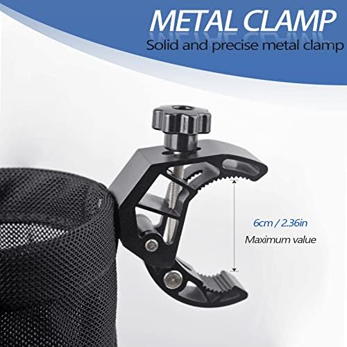 UNIGT Motorcycle ATV Cup Holder with 0.6"-1.75" Alligator Clamp, 32oz