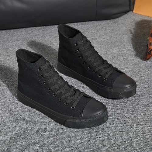 yageyan Men’s High Top Canvas Sneakers Fashion Lace up Walking Shoes Casual Classic