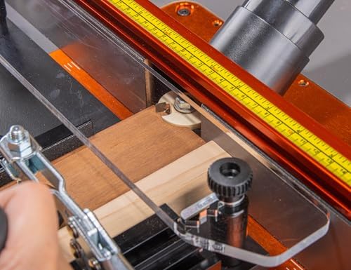 O'SKOOL Rail Coping Sled Router Table Jig, Fits 5-1/2" x 1-5/8"Stock | Phenolic Base, Toggle Clamp, Sacrificial Fence, Square End-Grain Cuts