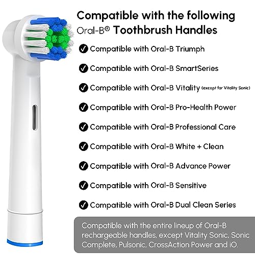 Replacement Toothbrush Heads Compatible with Oral B Braun, 12 Pcs | Professional Electric Toothbrush Brush Heads, Compatible with Oral B Replacement Heads Refill, 7000/Pro 1000/9600/500/3000