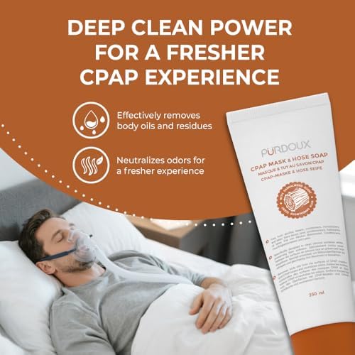 CPAP Mask & Hose Soap (Pack of 3 Bottles x 250mL) Green Tea Mint Scent | 8.4 fl oz, Alcohol Free, Silicone Safe, CPAP Hose Cleaner, Removes Dirt & Facial Oils, Gentle Cleaning, CPAP Supplies