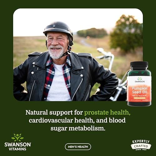Swanson Pumpkin Seed Oil Prostate Support, 1, 000 mg, 100 Softgels | For Men Seeking Natural EFA Benefits