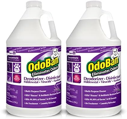 OdoBan Professional Disinfectant and Odor Eliminator Concentrate, 4 Gallons, Original Eucalyptus Scent