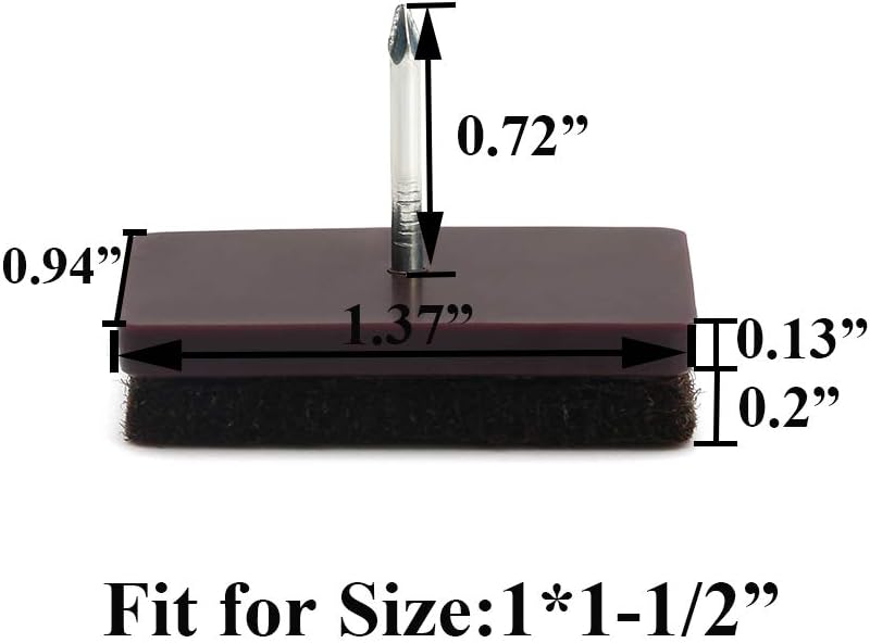 Furniture Felt Pads Nail-on Heavy Duty Felt Pad Chair Sliders Round Chair Leg Floor Protectors 1" Furniture Leg Protector 24 Pack