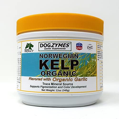 Dogzymes Organic Norwegian Kelp for Pets, a Valuable Nutrition Source Rich in Iodine to Support Gland Function, Especially The Thyroid (3 Pound)