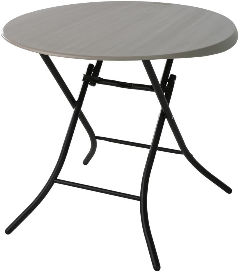LIFETIME 80230 Folding Round Table, 29" x 36"/33"