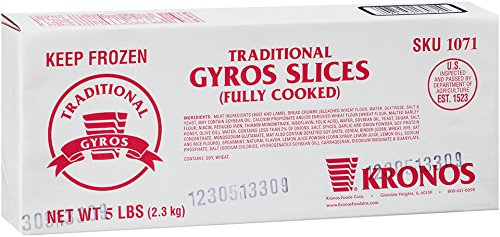 PC Meats Traditional Gyro Slices, Fully Cooked, 5 lb, (pack of 4)