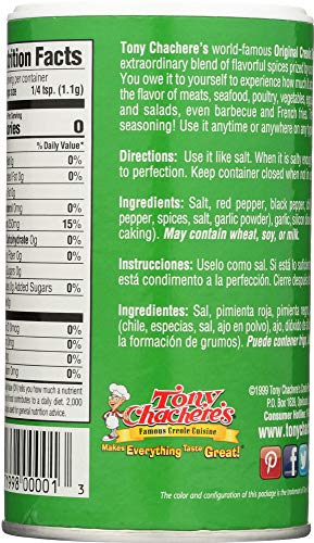 Tony Chachere's Original Creole Seasoning, 8-Ounce Shakers (Pack of 12) by Tony Chachere's