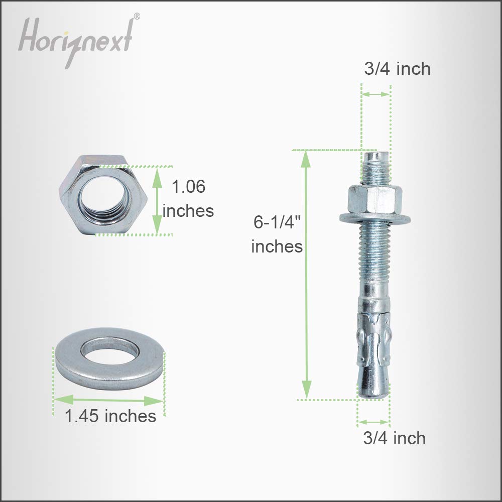 3/8 Concrete Anchors, Concrete Wall Anchors, Metal Wedge Bolts