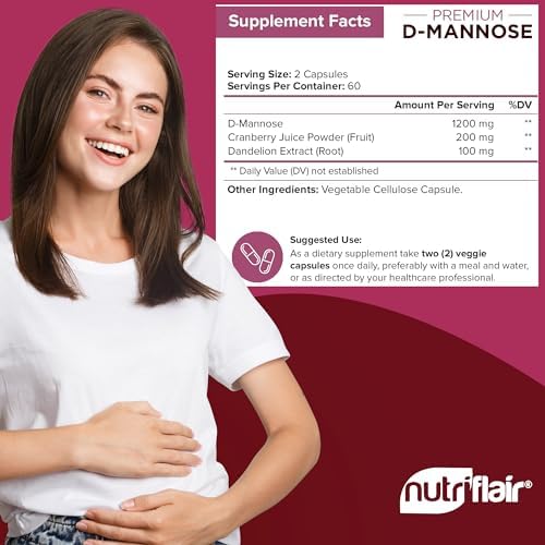 NutriFlair D-Mannose 120 Capsules