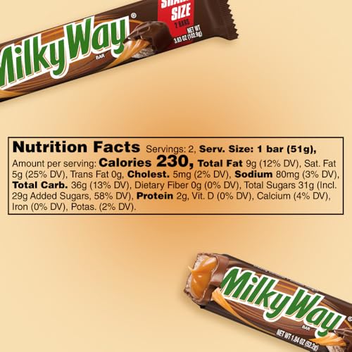 MILKY WAY Milk Chocolate Candy Bars Snacks, Bulk Candy Bars, 3.63 oz 24ct | Milk chocolate candy bars with caramel and nougat; bulk chocolate candy snacks, bulk candy bars, 3.63 oz share size