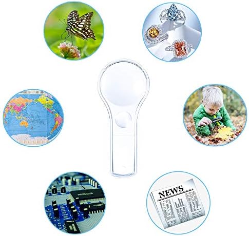 24 Pack Magnifying Glass Kids Plastic Magnifier Hand Lenses 5X and 15X | Magnifying Lenses, School Science Classroom, Party Favors
