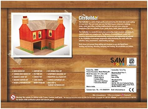 O Gauge 7mm 1:48 Scale Model Railroad Building Cardboard Corner INN Kit CityBuilder