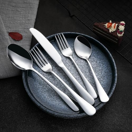 VANDBAO Rainbow Flatware Cutlery Silverware Set 20 Pieces, Stainless Steel Colorful Utensils, Tableware Set Service for 4, Include Knife/Fork/Spoon