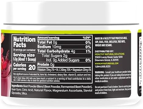SlimFast Healthy Delights Nature Fuel Power Beets Vegan Beet Juice Powder | 0g Added Sugar, Beet Root Supplement, Beetroot, Mixed Berry, 30 Servings