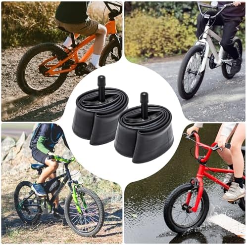 YUNSCM 2-PCS 18'' Bike Tubes 18x1.50/1.95-1.75/2.25 Heavy Duty 18" Bicyle Tubes Schrader Valve for 18x1.50/1.75/1.95/2.125/2.20/2.25 Bike Bicycle