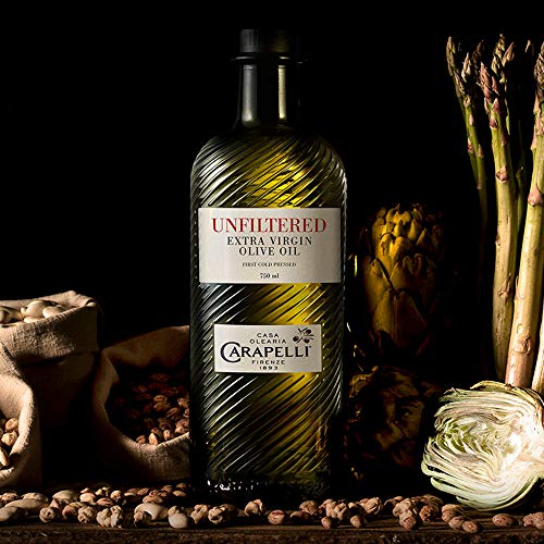 Carapelli - Organic Extra Virgin Olive Oil: Cold-Pressed Organic EVOO – 33.8 Fluid Ounces (1 Liter)