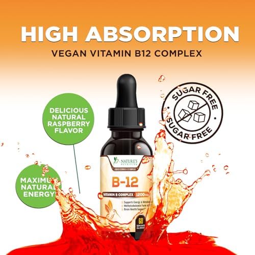 Vitamin B12 Drops - Extra Strength Methylcobalamin Super B Complex - B-12 Liquid Drops for Immune Support, Energy